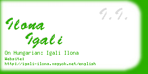 ilona igali business card